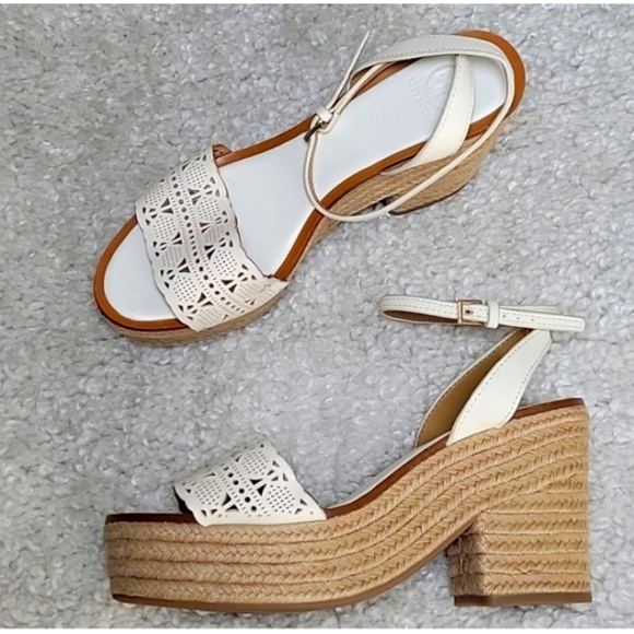 Tory Burch Shoes - TORY BURCH Roselle Platform Espadrille Heels Size 9.5